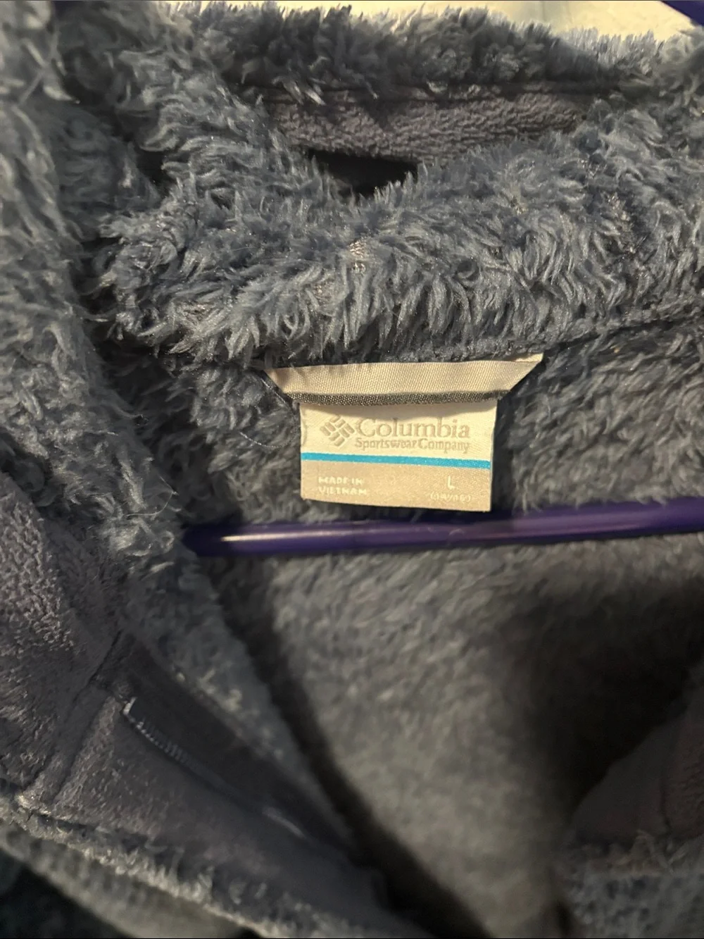 Columbia Plush Hooded Jacket - Blue Gray